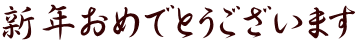 新年おめでとうございます